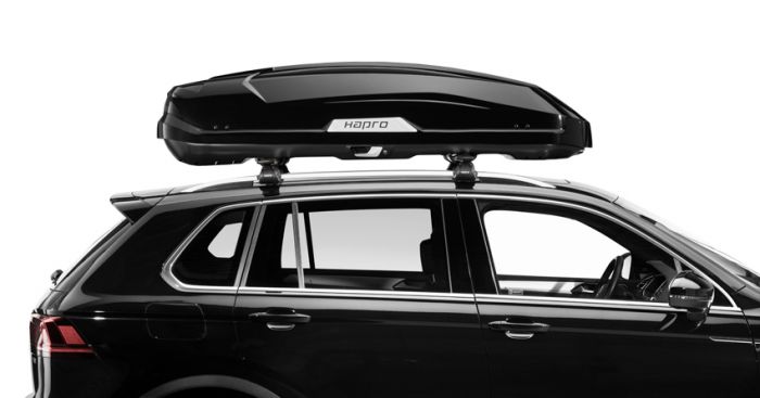 Náhled produktu - Střešní box Hapro Trivor 440 Brilliant Black