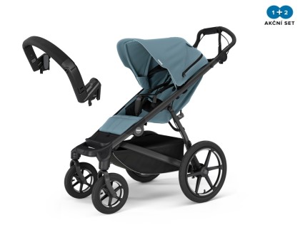 Thule Urban Glide 3 Mid-Blue 4-Wheel + madlo + DOPRAVA ZDARMA
