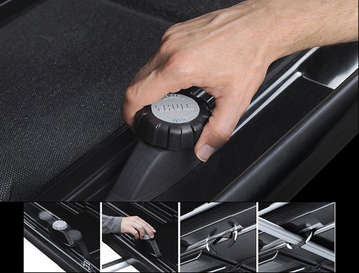Náhled produktu - Thule střešní box Touring 600 Aeroskin titanový